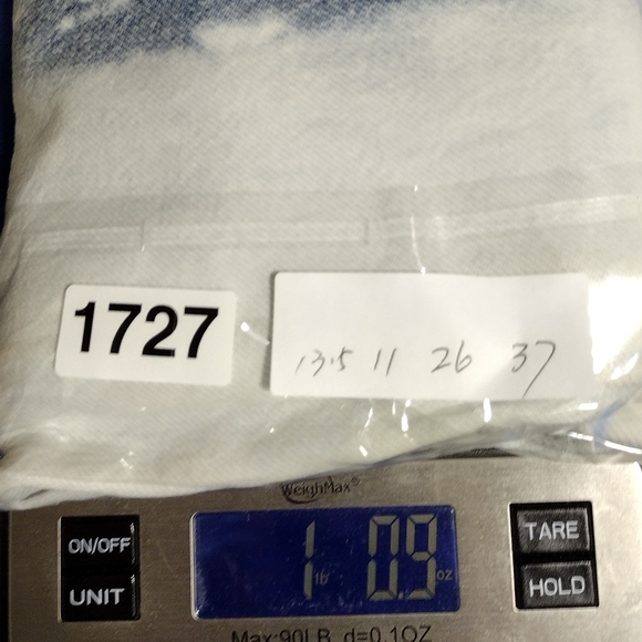 Pacsun Ultra High Rise Slim Jeans Women's 25 Blue White Button Fly Boho 90s Y2K - Picture 11 of 11